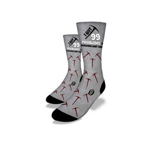 Battle Royale 99 Problems Socks, Grey, One Size (7-13)